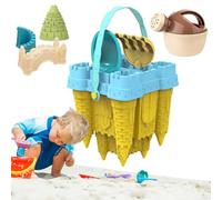 Kit De Château De Sable - Jouets De Sable De Neige 19 X 19 X 22 Cm, Moules De Château De Sabl Portables Et Robustes pour La Plage, Sac À Dos De Rangement en Maille | Ensemble De Construction De Plage