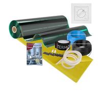 Kit de chauffage au sol TERMOFOL ECO Kit film chauffant infrarouge 230 V Kit complet (80/140/220 W/m²) pour chauffage au sol, mur et plafond avec thermostat Wi-Fi TF-WIFI (80 W/m², 4 m²)