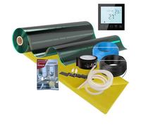 Kit de chauffage au sol TERMOFOL ECO Set Film chauffant infrarouge 230 V Kit complet (80/140/220 W/m²) pour chauffage au sol, mur et plafond avec thermostat Wi-Fi TF-H1 (80 W/m², 9 m²)