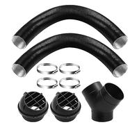 Kit de Chauffage Auxiliaire Diesel 75 mm - Tuyaux T/Y, Raccord de Sortie d'Air 2 kW Pour Voiture - Sortie d'Air Chaud Avec Clips
