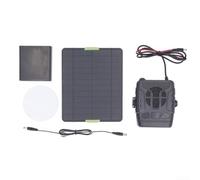 Kit de chauffage de panneau solaire monocristallin 20 W avec compartiment à piles et double sortie USB pour camping en plein air, camping-car, niche pour animaux domestiques en hiver