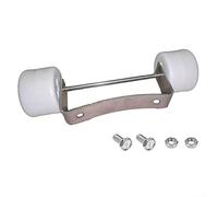 Kit de chauffage de terrasse avec roulettes en nylon et support en fer pour chauffage à base ronde et pyramide (argenté)