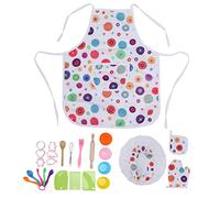 Kit de Chef pâtissier pour Enfants avec Tablier de Cuisine, Ensemble de Jouets de Jeu de rôle intéressant, Tissu éducatif en Plastique, Facile à Nettoyer, Jouet sans Odeur pour