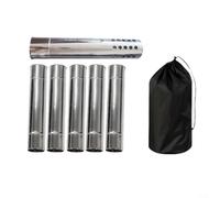 Kit de cheminée pour poêle à bois 5 pièces en acier inoxydable 30 cm de long 6 cm de diamètre Idéal pour le camping et les abris