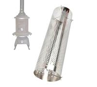 Kit De Cheminée pour Poêle en Acier Inoxydable - tuyauD'aération pour Tente De Camping en Plein Air | Couvercle De tuyauDe Poêle À Bois avec Vis, Protection De tuyauRésistante À La Chaleur, Accesso