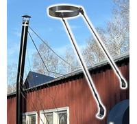 Kit de cheminée traversante, support d'hiver, universel extensible 8,4 à 40, cm, kit fixation étanche(DIA- 160MM(6.3"))