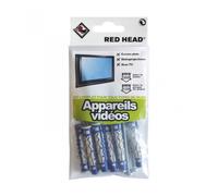 Kit de chevilles à verrouillage - RED HEAD - 8 chevilles MX 8mm - Nylon - Longueur 50mm - Diamètre 8mm