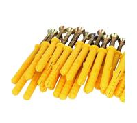 Kit de chevilles autotaraudeuses for ossature bois, fixation par tube d'expansion en plastique, chevilles for cloisons sèches et béton, vis à tête plate, boulon(M6x60,50Set)