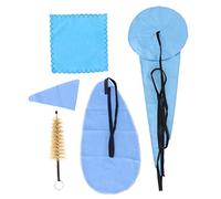 Kit de chiffon de nettoyage pour saxophone 5 pièces, kit d'entretien de nettoyage pour saxophone, brosse d'embouchure en tissu-écouvillon pour saxophone alto ténor soprano et