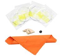 Kit de Chiffon de Nettoyage pour Violon 4 en 1, Cordes de Violon en Acier Inoxydable, Pont en Bois et Kit de Chiffon de Nettoyage, Ensemble de Remplacement avec et pour Violon