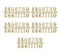 Kit de Chiffres Arabes pour Horloge, 5 Ensembles, Or
