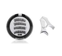 Kit de cils magnétiques - 4 cils synthétiques avec recourbe-cils magnétiques - Non, imperméable et résistant à la transpiration, application et retrait faciles