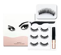 Kit de Cils Magnétiques Faux Cils Magnétique et Eyeliner Magnétique Cils Magnétique Avec Eye-Liner Kit faux Cils Réutilisable Imperméables Cils Magnétiques Naturels