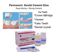 Kit de ciment dentaire permanent pour pont de couronne de dents Gic Fuji, adhésif Super Extra fort pour prothèse dentaire, matériel de dentisterie One Set