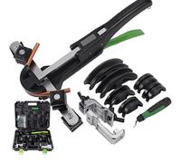 Kit de cintreuse de tubes hydraulique, cintreuse de tuyaux en cuivre à cliquet avec 1/4'', 5/16'', 3/8'', 1/2'', 5/8'', 3/4'', 7/8'', 7 moules, pour tubes en laiton, aluminium et acier fin