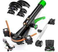 Kit de cintreuse de tuyaux hydrauliques, ensemble d'outils de cintreuse de tubes à cliquet, tuyaux en cuivre et en aluminium Hvac de 1/4" à 7/8", coude à 90° avec 7 matrices, pour plomberie de réfrigé
