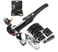 Kit de cintreuse manuelle avec mécanisme à cliquet, plage de pliage de 6 à 22 mm, outil de cintrage de tuyaux CVC à 90° avec matrices et alésoir d'ébavurage pour tubes en cuivre et aluminium