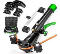 Kit de cintreuse manuelle professionnelle - Cintreuse à cliquet robuste pour cuivre, laiton, aluminium, acier fin - Outil de précision à 90°