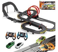 Kit de circuit de course électrique Super Loop Speedway avec quatre voitures pour enfants avec sons et lumière 12,2 m