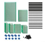 Kit de circuit imprimé 147 pièces avec différentes tailles pour expérimentation électronique et prototypage avec broches borniers et cavaliers