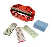 Kit de cire de ski de snowboard - Outil d'affûtage de bord de ski - Outil d'affûtage des bords de ski - Outil d'angle latéral de ski et diamants et pierre en caoutchouc (outils + diamants + pierre en