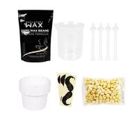 Kit de cire pour poils de nez pour femme, kit professionnel d'épilation des oreilles et du nez pour homme, comprend 100 g de cire, 20 gobelets en carton, 20 bâtons d'épilation, 8 protège-moustaches,