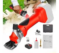 Kit de Cisaillement de Cheval de Mouton Électrique Professionnel, Tondeuse de Coupe-poils pour Chats pour Animaux de Compagnie avec Une Batterie Au Lithium 1/2 Pcs, 13 Dent, 6 Vitesses Et 2800 Tr