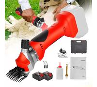 Kit de Cisaillement de Cheval de Mouton Électrique Professionnel, Tondeuse de Coupe-Poils pour Chats pour Animaux de Compagnie avec Une Batterie Au Lithium 1/2 Pcs, 13 Dent, 6 Vitesses Et 2800 TR