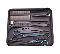 Kit de cisaillement de cris à casse-cheveux, cisaillements plats Ciscons de dents, ciseaux éclaircissants, ciseaux de cheveux Cisqueurs de coiffure en acier inoxydable pour hommes Femmes