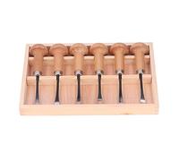 Kit de ciseaux à bois pour la sculpture, outils manuels pour la sculpture sur bois avec manche en forme de champignon, lames d’acier affûtées pour un travail de précision,