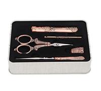 Kit de ciseaux à broder, ciseaux de couture en acier inoxydable avec ensemble d’outils à poinçon, ciseaux d’artisanat de style européen rétro pour la broderie DIY, le point de croi