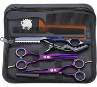 Kit De Ciseaux De Coiffure Professionnel Ciseaux Coiffure 5,5 Peigne Inox Violet Rasoir Acier Japonais Ciseaux Coiffure Desepaissir Ciseaux Cheveux Coupe Frange Barbe Pour Coiffeur[Cis6160039]