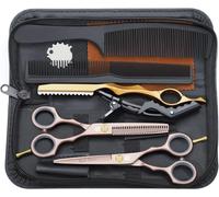 Kit De Ciseaux De Coiffure Professionnel Or Rose Ciseaux Coiffure 5,5 Pouces Inox Peigne Acier Japonais Ciseaux Coiffure Desepaissir Ciseaux Cheveux Coupe Frange Barbe Pour Coiffeur Femme Enfant