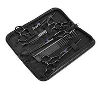 Kit de Ciseaux de Toilettage pour Animaux de Compagnie, Ensemble de Ciseaux de Coiffure pour Chats et Chiens, Purple Dragon, Ciseaux de Grooming pour Poils Courts et Longs