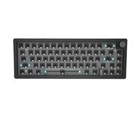 Kit de Clavier, Trois Modes de Connexion 5.0, Kit de Bricolage, Coque ABS échangeable à Chaud avec Bouton pour Le Bureau (Black)