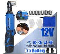 Kit de liquet électrique Sans Fil à Angle Droit 3/8 "" 40Nm 12V LED 2 X Batterie