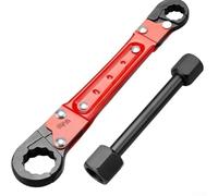 Kit de clé d'arrêt d'angle à double extrémité, en acier à haute teneur en carbone, outil de valve réglable pour salle de bain/cuisine, avec MPT 3/8" et 1/2"