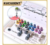 Kit de clé dynamométrique pour Implant dentaire, 10-70NCM -16 pièces, tournevis à cliquet universel pour la fixation de pilier et la restauration de prothèses, 1 ensemble Colorful