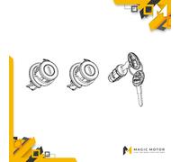 Kit de clés + 3 barillets avec clé SHAD Rosso SH35 203134R1