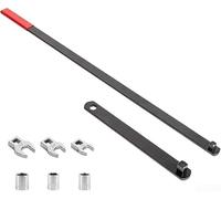 Kit de clés à poulie de renvoi 8 pièces en acier au carbone avec poignée étendue de 590 mm et têtes de douilles interchangeables pour l'entretien du moteur