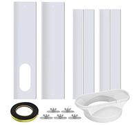 Kit de climatiseur de porte coulissante pour tuyau d'échappement de 13 cm, kit d'aération de fenêtre portable, plaque de montage réglable, blanc