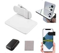 Kit de Clip de réflexion pour Miroir d'appareil Photo pour Smartphone pour Tous Les modèles de téléphone avec des matériaux durables Outil Parfait pour Les photographes en Herbe (Blanc)