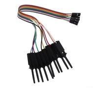 Kit de clips d'analyseur logique rétractable de 20 cm pour des tests et une connexion fiables (noir)