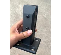 Kit de clips de garde-corps en verre sans cadre - Pinces en verre noir pour support de clôture de piscine et connecteur d'écartement (16 cm, 21 pièces et 27 pièces noir givré)