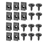 Kit de clips en U et vis pour voiture - Clips et vis pour joints de véhicule - Accessoires de fixation en métal antirouille pour propriétaires de véhicules camions, et berlines panneau de tableau de