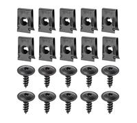 Kit de clips et vis en U pour voiture - Écrou et vis en U pour voiture, accessoires de fixation en métal | Tableau de bord, panneau, pare-chocs, garniture intérieure, camping-cars, berlines, construct