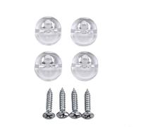 Kit de clips muraux pour miroir sans cadre pour verre de 4 mm - Ensemble de supports muraux en verre - Matériel de fixation pour miroir de salle de bain - Kit de montage à suspendre pour miroir de