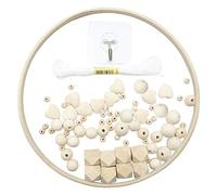 Kit de Cloche de Lit Carillon à Vent en Bois Bricolage pour Enfants, Mobile pour bébé Fait à la Main avec Style Nordique Classique, Apprentissage Tactile, Matériaux Non Toxiques,