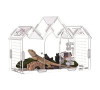 Kit de clôture pour araignée sautante, habitat transparent en acrylique avec portes magnétiques, grand enclos d'araignée sautante, pour gecko, lézard, grenouille, reptile, serpent, mante, tortue