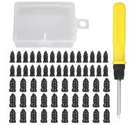 Kit de clous en caoutchouc pour réparation de pneus, 60 pièces, petits et grands bouchons pneu à visser robustes avec tournevis pour réparation crevaison voiture, camion